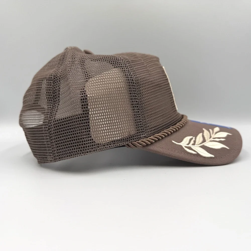 Adidas Originals Trucker Hat Mens OSFA Trace Brown Major Mesh Laurel Rope Cap - Picture 6 of 10